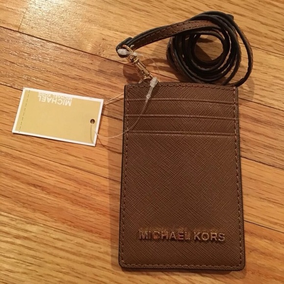 Michael Kors Bags Michael Kors Leather Lanyard Id Holder Wallet